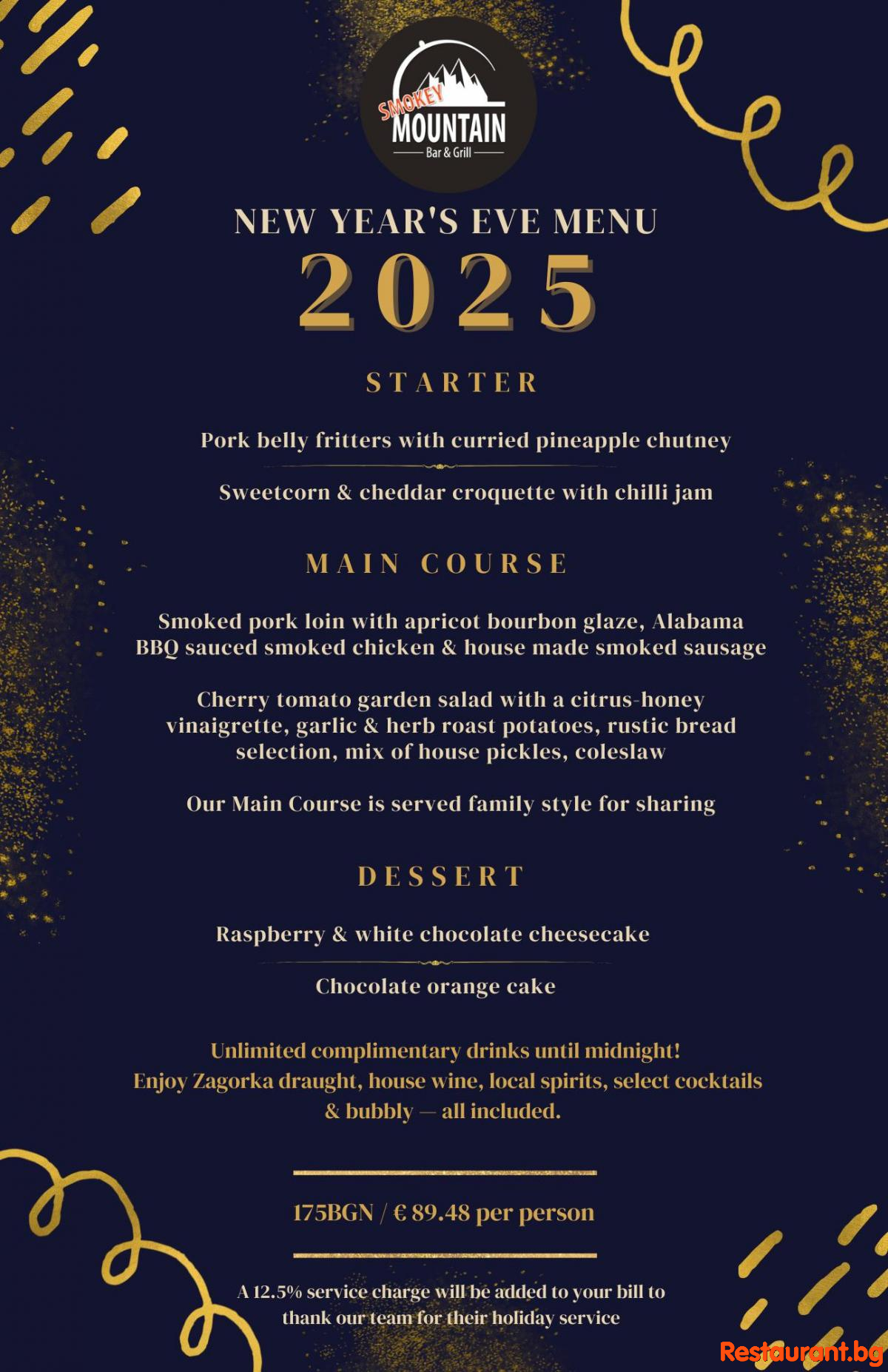 New Years Eve 2026 at SMOKEY MOUNTAIN Bansko	