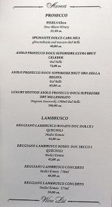 Wine List ANVERS