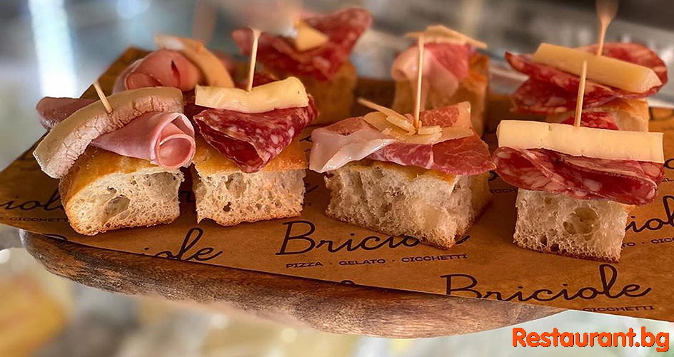 BRICIOLE Pasta Pizza Gelato Cicchetti Sofia Италиански Ресторант БРИЧОЛЕ София