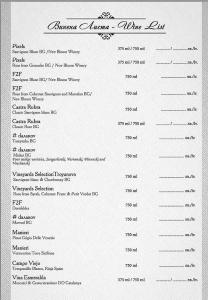 Wine List