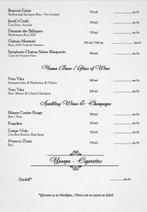 Wine List