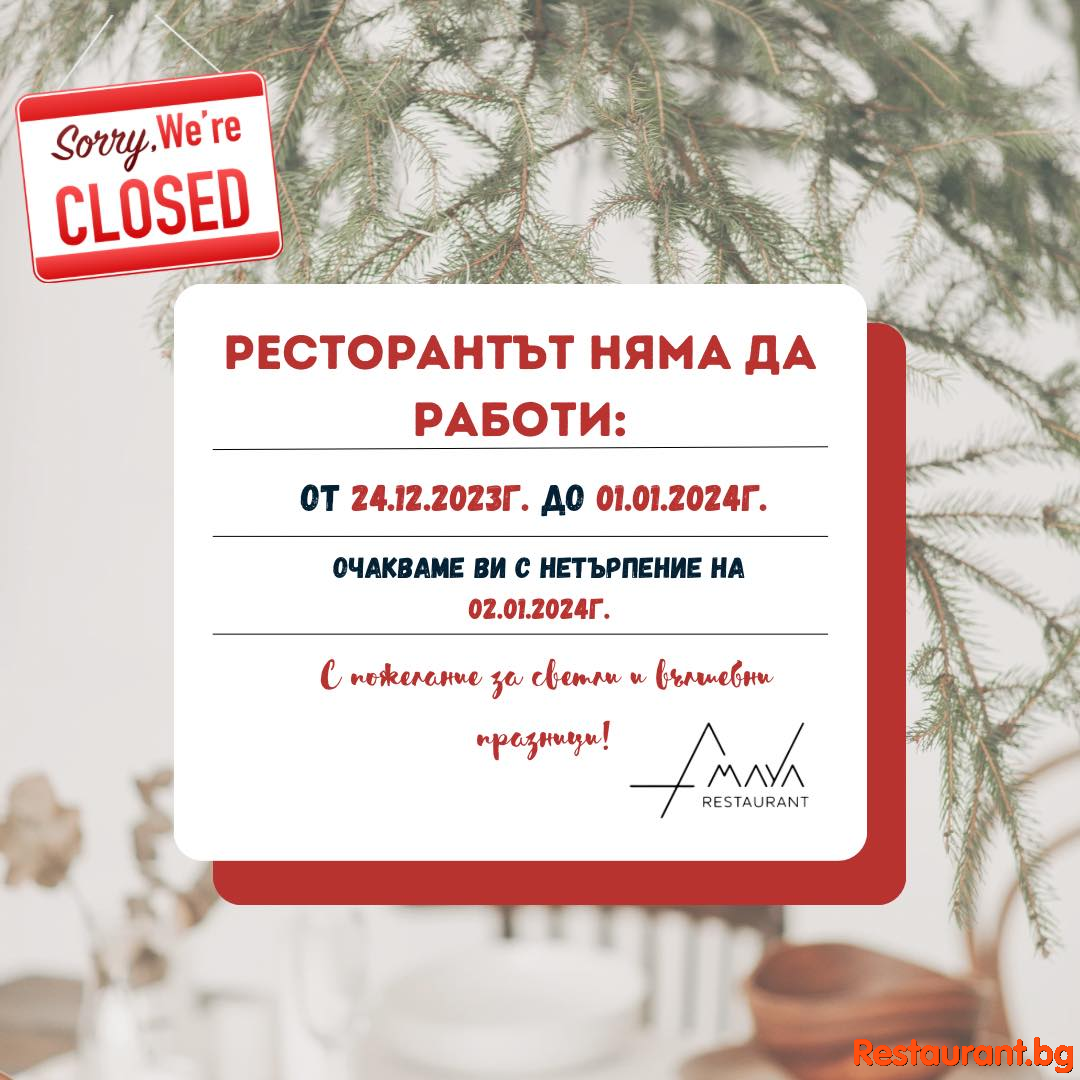 AMAYA Ви желае Весели Празници !